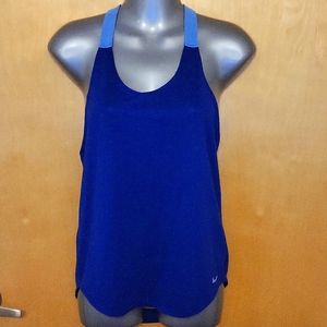 Nike dri-fit tank, blue, size small